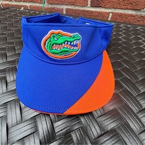 FLORIDA GATORS UF EMBROIDERED VISOR HAT ADULT BLUE ADJUSTABLE Fastener Strap